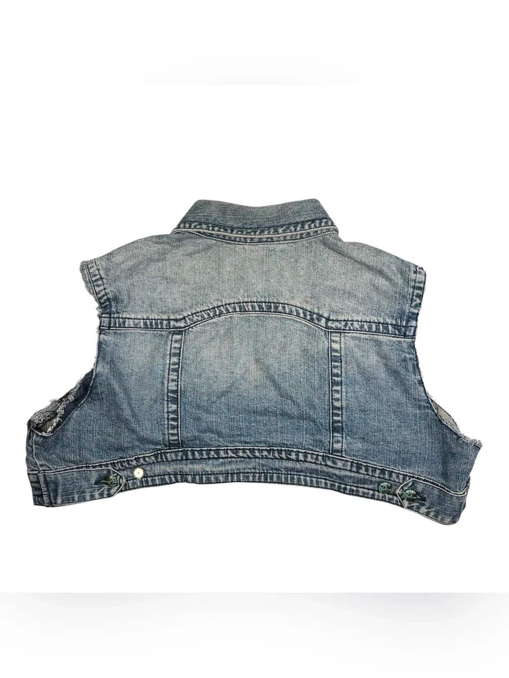 Venezia Cropped Denim Vest